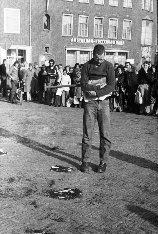 image Thom Puckey 30 photos. Solo performance. 'Speech on Behaviouralism', The Market Square, Middelburg. 28