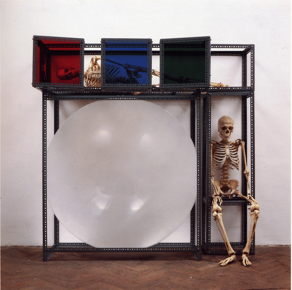 Untitled Work with Lens and Skeletons by Thom Puckey
